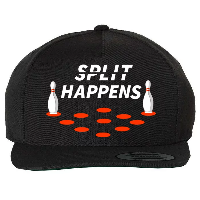 Bowling Split Happens Wool Snapback Cap