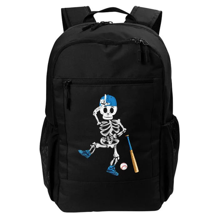 Baseball Skeleton Halloween Vintage Baseball Playing Daily Commute Backpack