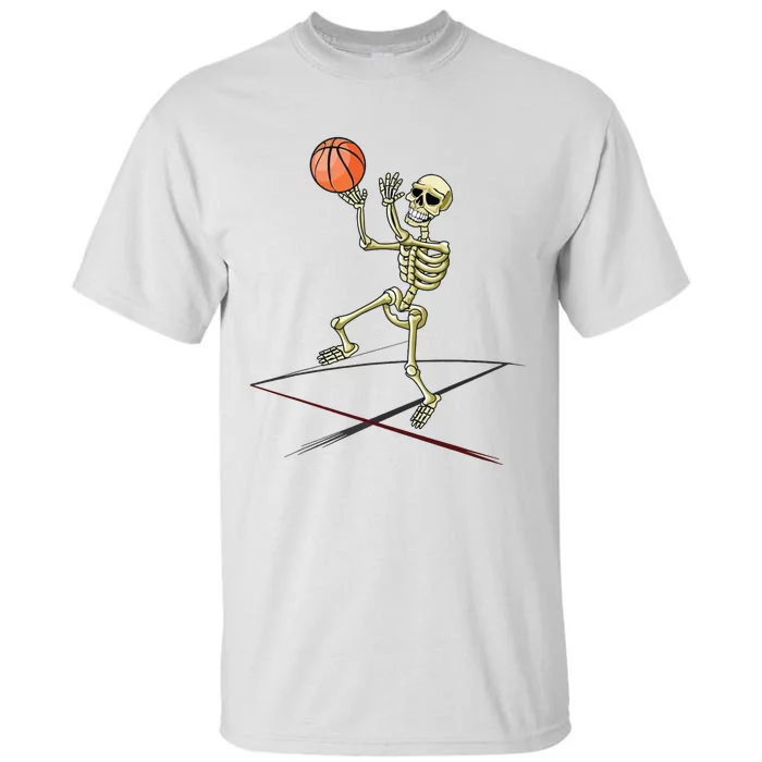 Basketball Skeleton Halloween Boy Basketball Halloween Tall T-Shirt