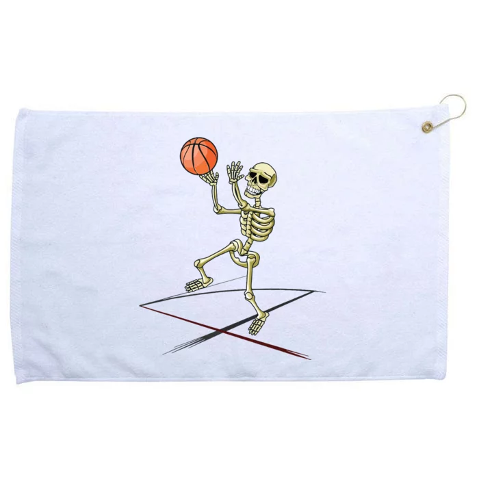 Basketball Skeleton Halloween Boy Basketball Halloween Grommeted Golf Towel