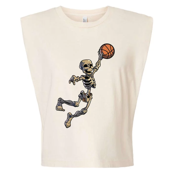 Basketball Skeleton Halloween Boy Basketball Halloween Garment-Dyed Women's Muscle Tee