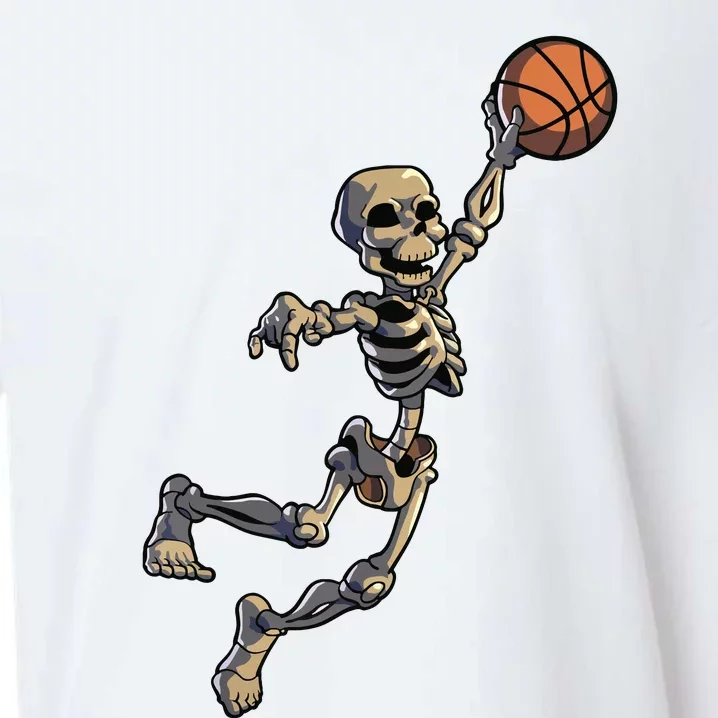 Basketball Skeleton Halloween Boy Basketball Halloween Sueded Cloud Jersey T-Shirt