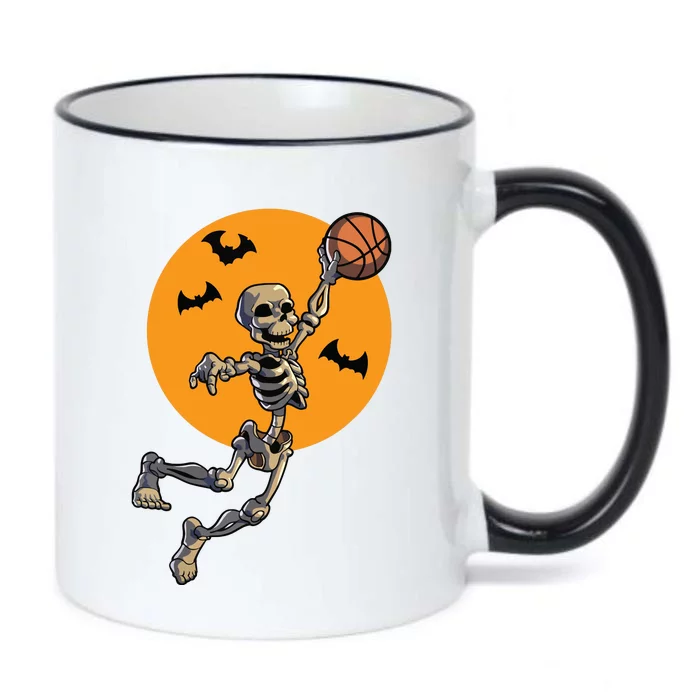 Basketball Skeleton Halloween Boy Basketball Halloween Black Color Changing Mug