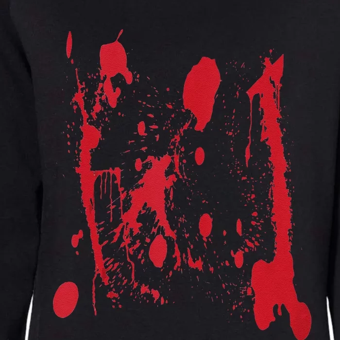 Blood Splatter Halloween Zombie Victim Womens California Wash Sweatshirt