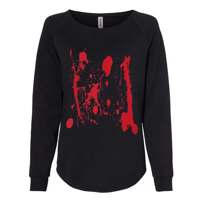 Blood Splatter Halloween Zombie Victim Womens California Wash Sweatshirt