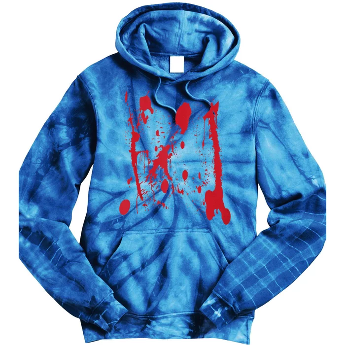 Blood Splatter Halloween Zombie Victim Tie Dye Hoodie