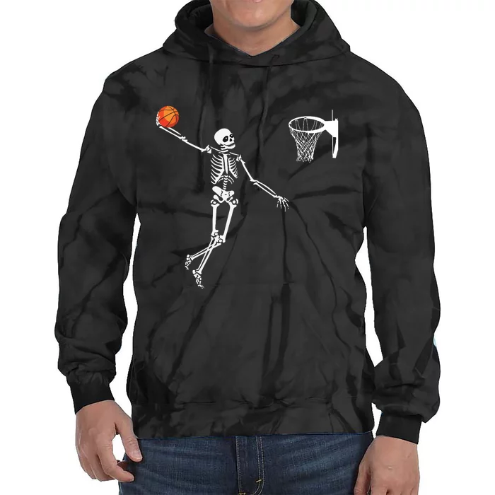 Basketball Skeleton Halloween Artdunking Skeleton Tie Dye Hoodie