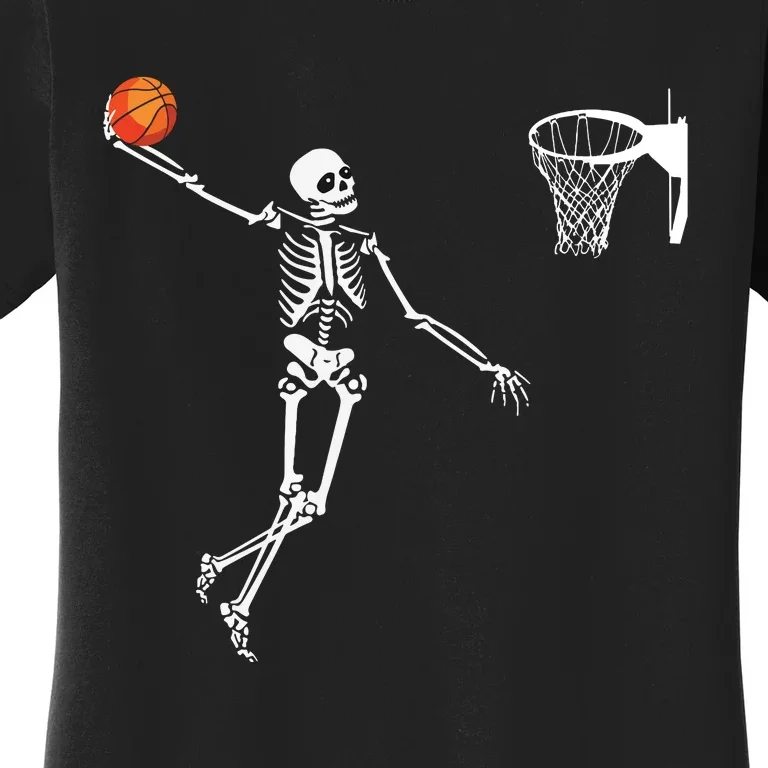 Basketball Skeleton Halloween Artdunking Skeleton Women's T-Shirt