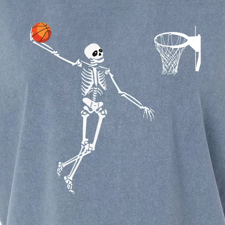 Basketball Skeleton Halloween Artdunking Skeleton Garment-Dyed Women's Muscle Tee