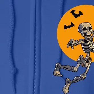 Basketball Skeleton Halloween Funny Basketball Halloween Cute Full Zip Hoodie