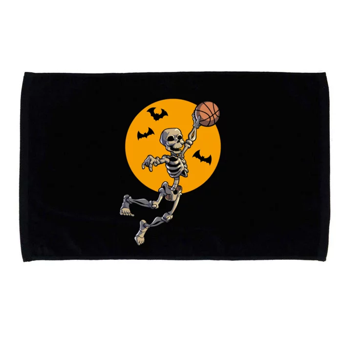 Basketball Skeleton Halloween Basketball Halloween Microfiber Hand Towel