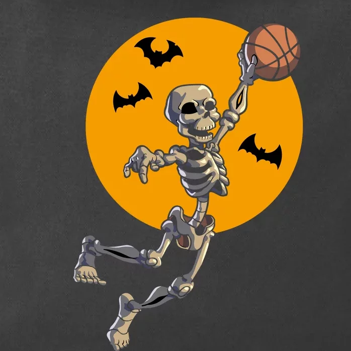 Basketball Skeleton Halloween Basketball Halloween Zip Tote Bag