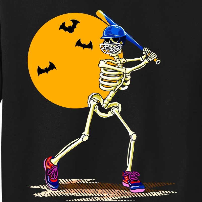 Baseball Skeleton Halloween Baseball Halloween Sweatshirt