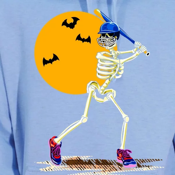 Baseball Skeleton Halloween Baseball Halloween Unisex Surf Hoodie