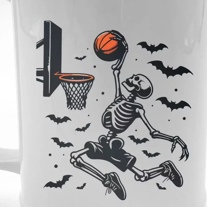 Basketball Skeleton Halloween Skeleton Basketball Player Front & Back Beer Stein