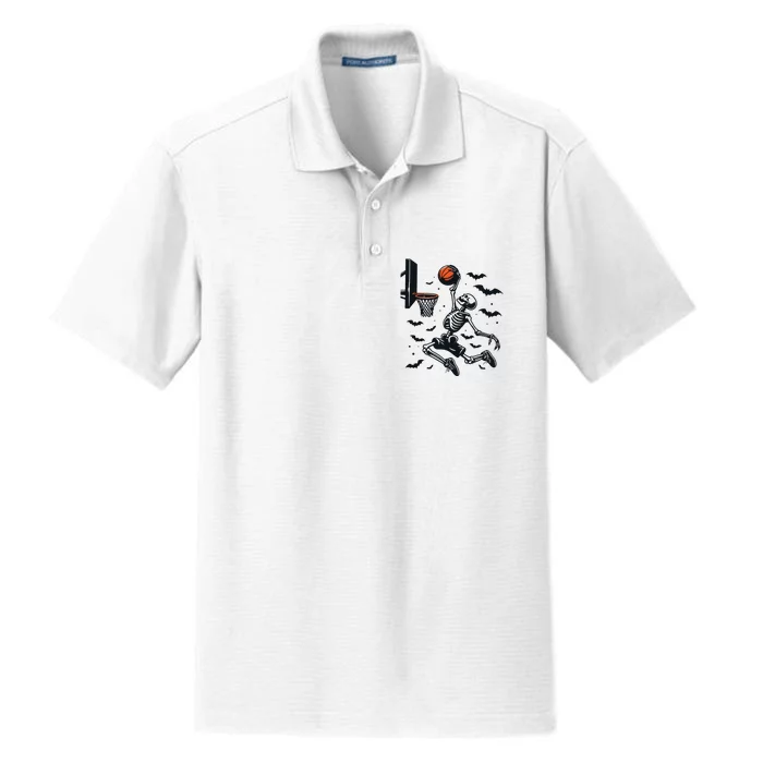 Basketball Skeleton Halloween Skeleton Basketball Player Dry Zone Grid Performance Polo