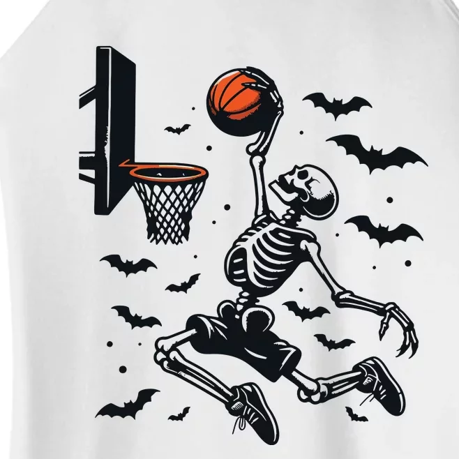 Basketball Skeleton Halloween Skeleton Basketball Player Women’s Perfect Tri Rocker Tank