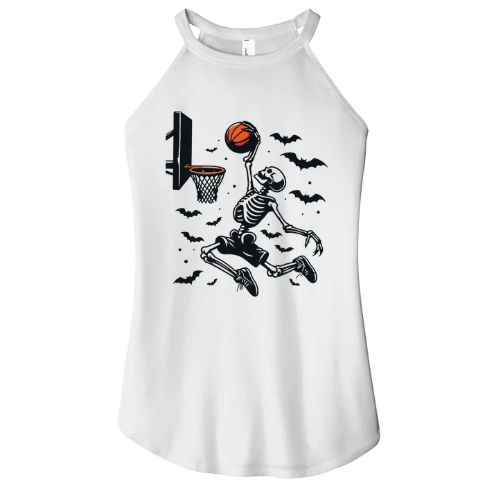 Basketball Skeleton Halloween Skeleton Basketball Player Women’s Perfect Tri Rocker Tank