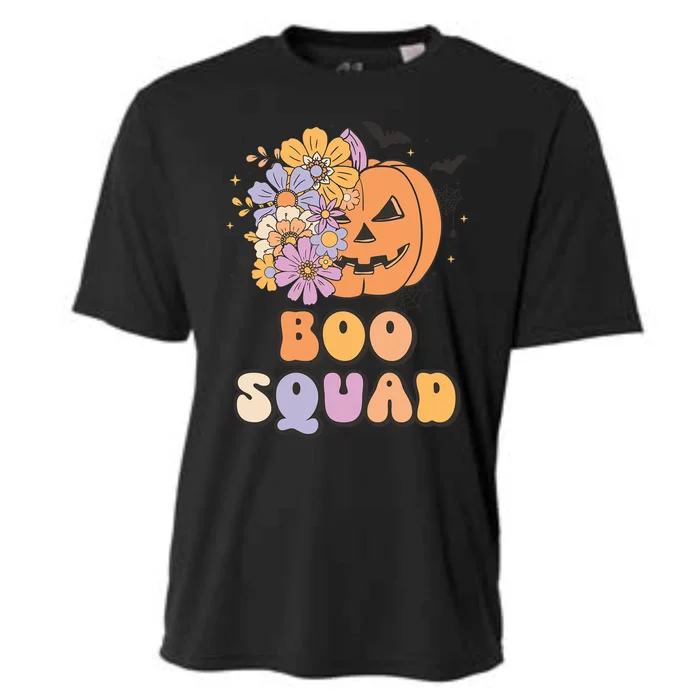 Boo Squad Halloween Pumpkin Costume Retro Groovy Gift Cooling Performance Crew T-Shirt