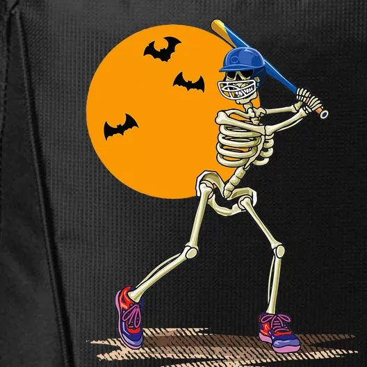 Baseball Skeleton Halloween Baseball Halloween City Backpack