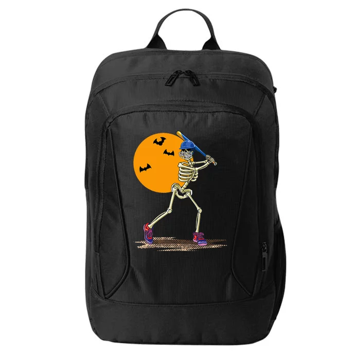 Baseball Skeleton Halloween Baseball Halloween City Backpack