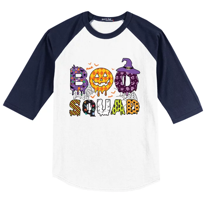 Boo Squad Halloween Gift Baseball Sleeve Shirt