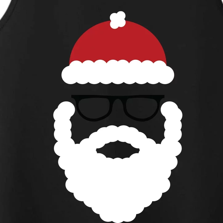 Brooklyn Surf Hipster Santa Christmas Gift Performance Tank