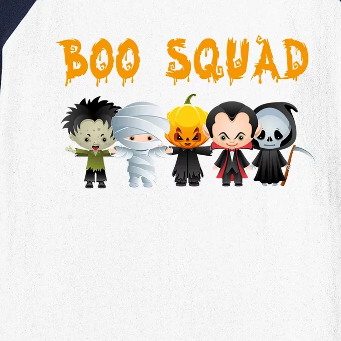 Boo Squad Halloween Trick Or Treating Group Gift Baseball Sleeve Shirt