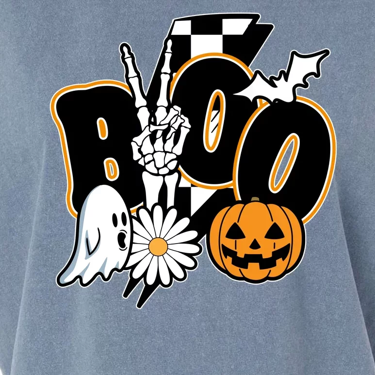 Boo Spooky Halloween Cute Garment-Dyed Women's Muscle Tee