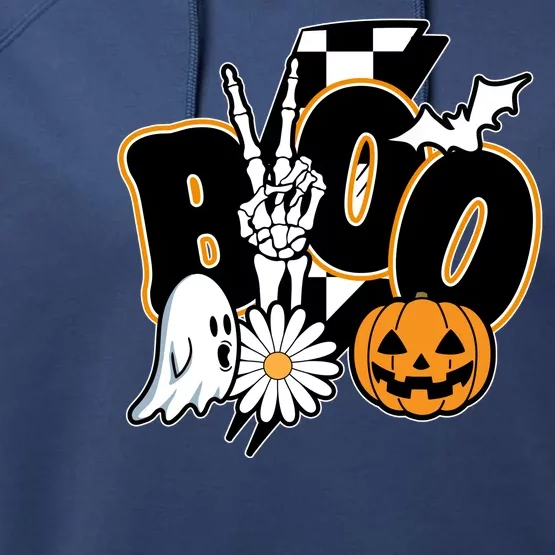 Boo Spooky Halloween Cute Performance Fleece Hoodie