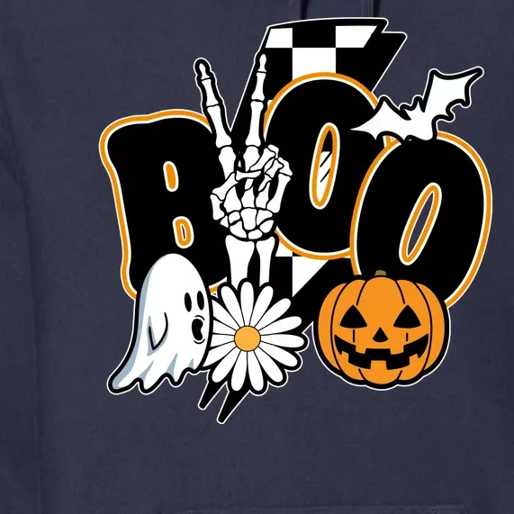 Boo Spooky Halloween Cute Premium Hoodie