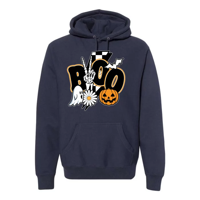 Boo Spooky Halloween Cute Premium Hoodie