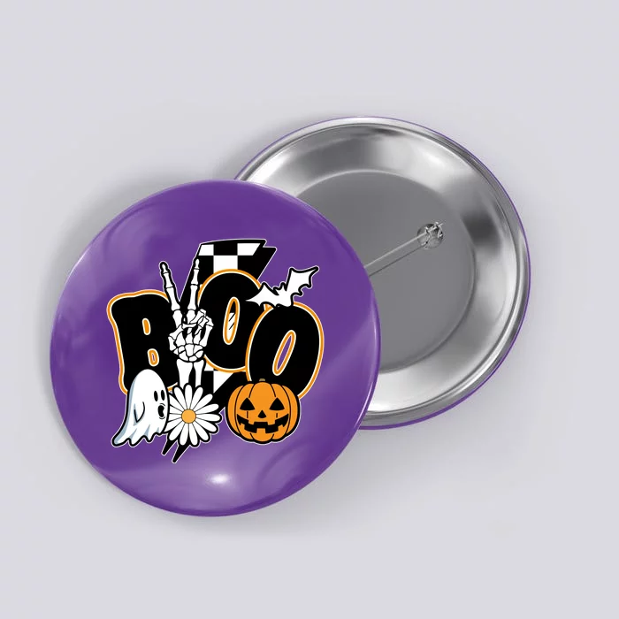 Boo Spooky Halloween Cute Button