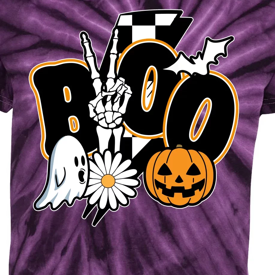 Boo Spooky Halloween Cute Kids Tie-Dye T-Shirt