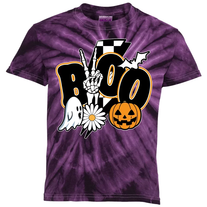 Boo Spooky Halloween Cute Kids Tie-Dye T-Shirt