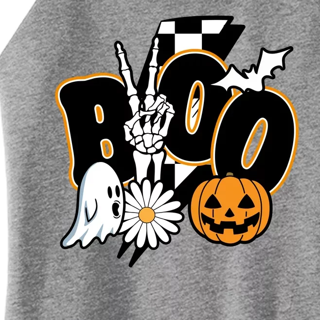 Boo Spooky Halloween Cute Women’s Perfect Tri Rocker Tank