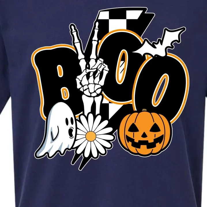 Boo Spooky Halloween Cute Sueded Cloud Jersey T-Shirt