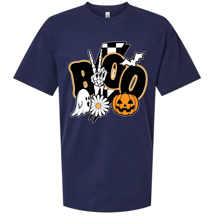 Boo Spooky Halloween Cute Sueded Cloud Jersey T-Shirt