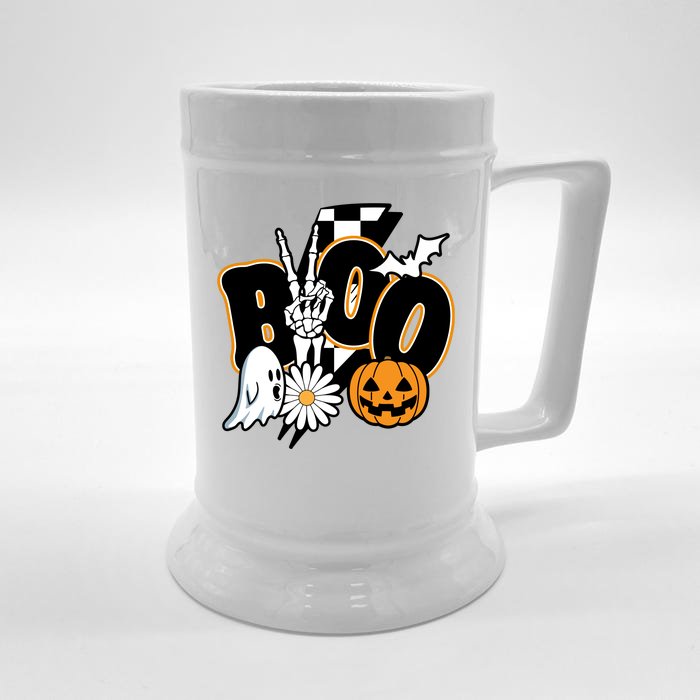 Boo Spooky Halloween Cute Front & Back Beer Stein