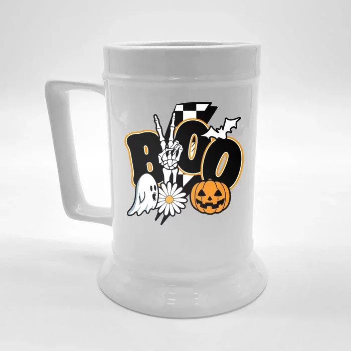 Boo Spooky Halloween Cute Front & Back Beer Stein