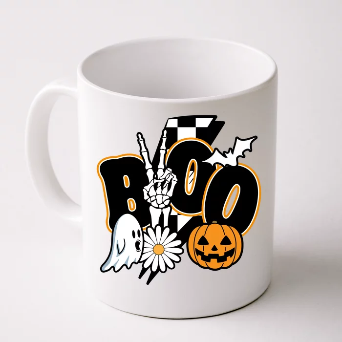 Boo Spooky Halloween Cute Front & Back Coffee Mug