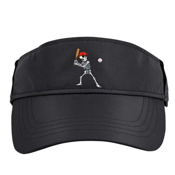 Baseball Skeleton Halloween Skeleton Playing Baseball Adult Drive Performance Visor