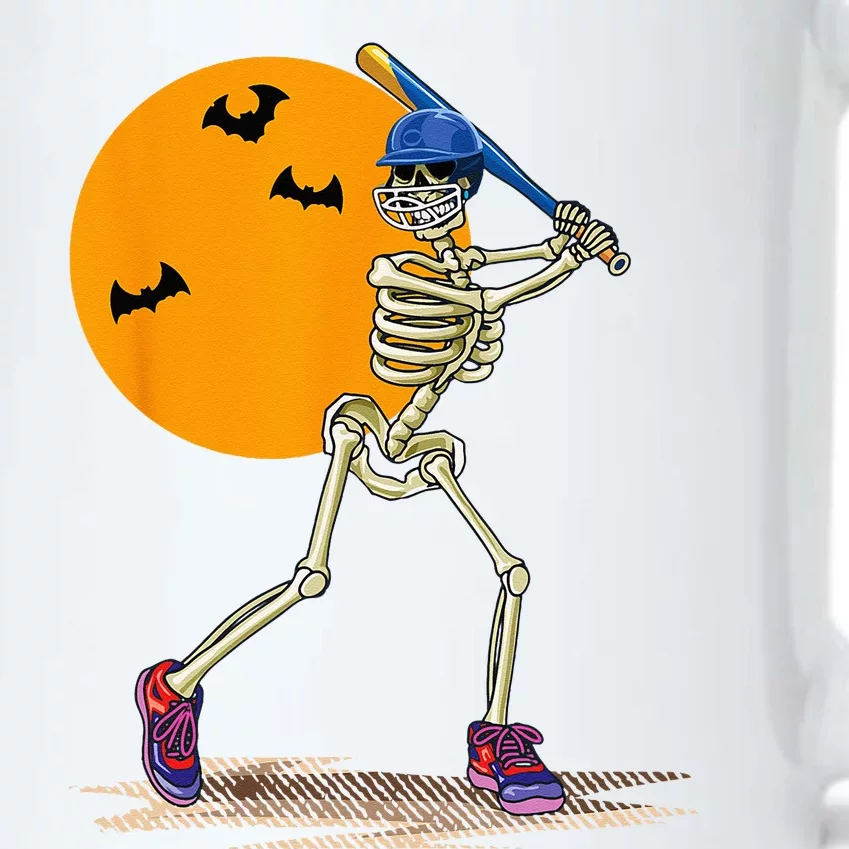 Baseball Skeleton Halloween Men Baseball Halloween Black Color Changing Mug