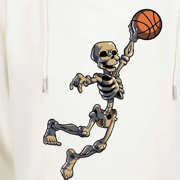 Basketball Skeleton Halloween Men Basketball Halloween Womens Funnel Neck Pullover Hood