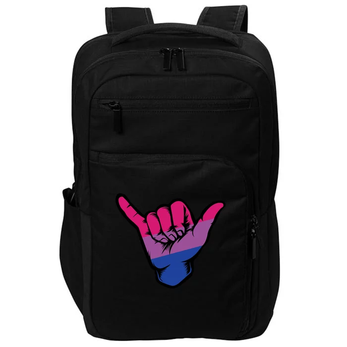 Bisexual Shaka Hand Bi Pride Flag Bisexual Pride Day Impact Tech Backpack