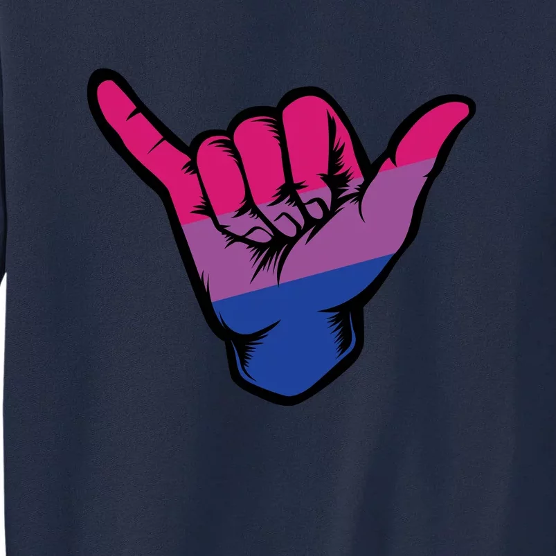 Bisexual Shaka Hand Bi Pride Flag Bisexual Pride Day Tall Sweatshirt