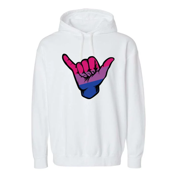 Bisexual Shaka Hand Bi Pride Flag Bisexual Pride Day Garment-Dyed Fleece Hoodie