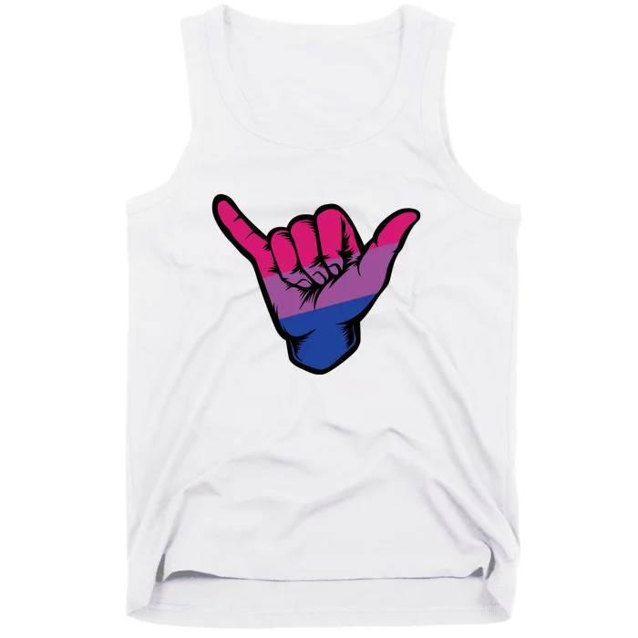 Bisexual Shaka Hand Bi Pride Flag Bisexual Pride Day Tank Top