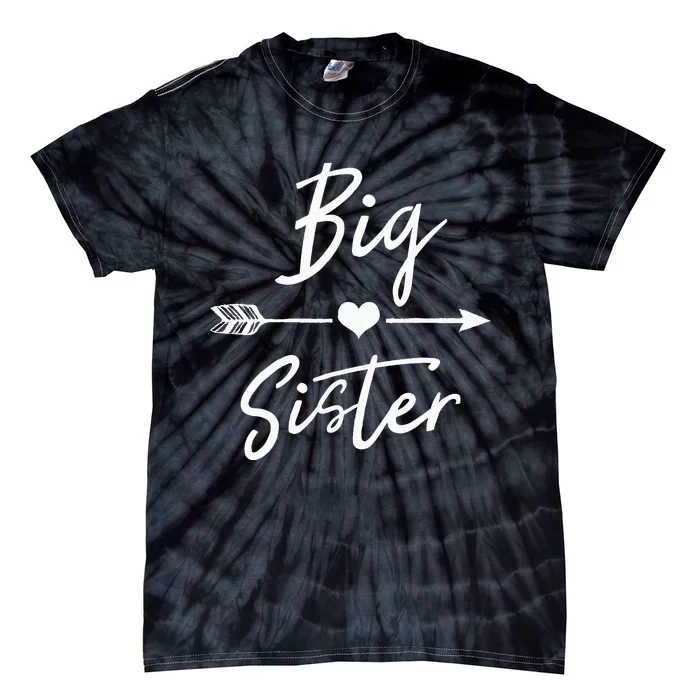 Big Sister Heart Arrow Love Tie-Dye T-Shirt