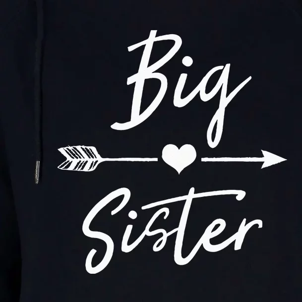 Big Sister Heart Arrow Love Womens Funnel Neck Pullover Hood